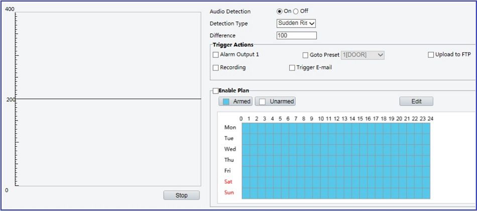 cài đặt Audio Detection