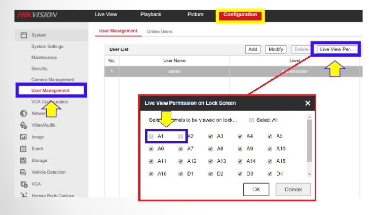 cách cài đặt live view permission từ xa