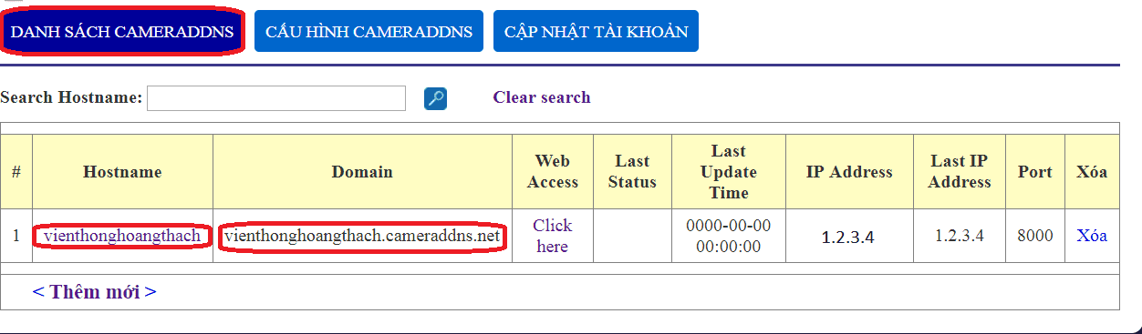 c7-19 tạo tên miền cameraddns