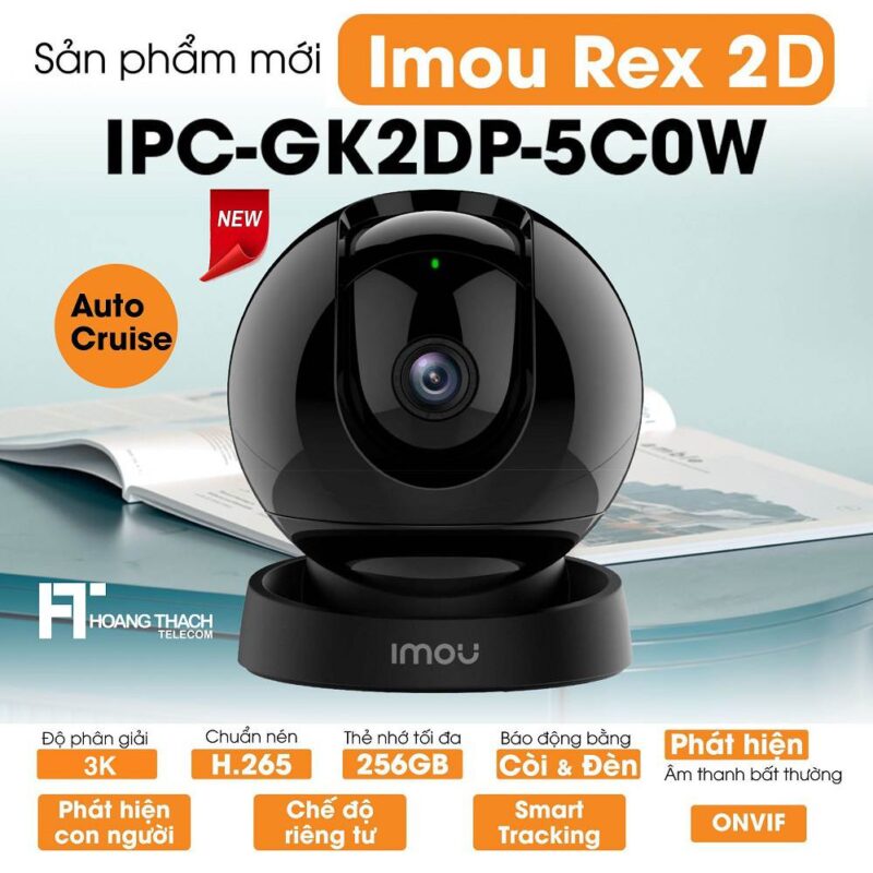Camera REX 2D iMOU IPC-GK2DP-5C0W 3K 5MP Auto Cruise Thông Minh
