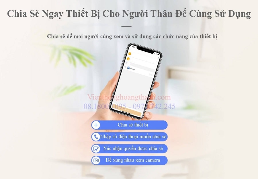 Chia sẻ camera trên camera IMOU