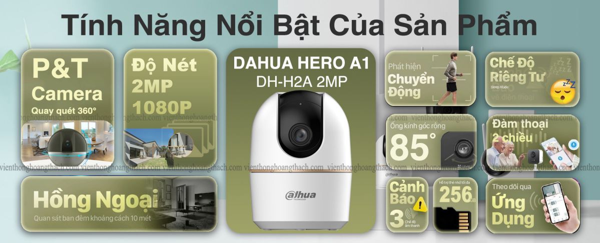 tính năng camera wifi dahua hero a1 H2AE 2MP