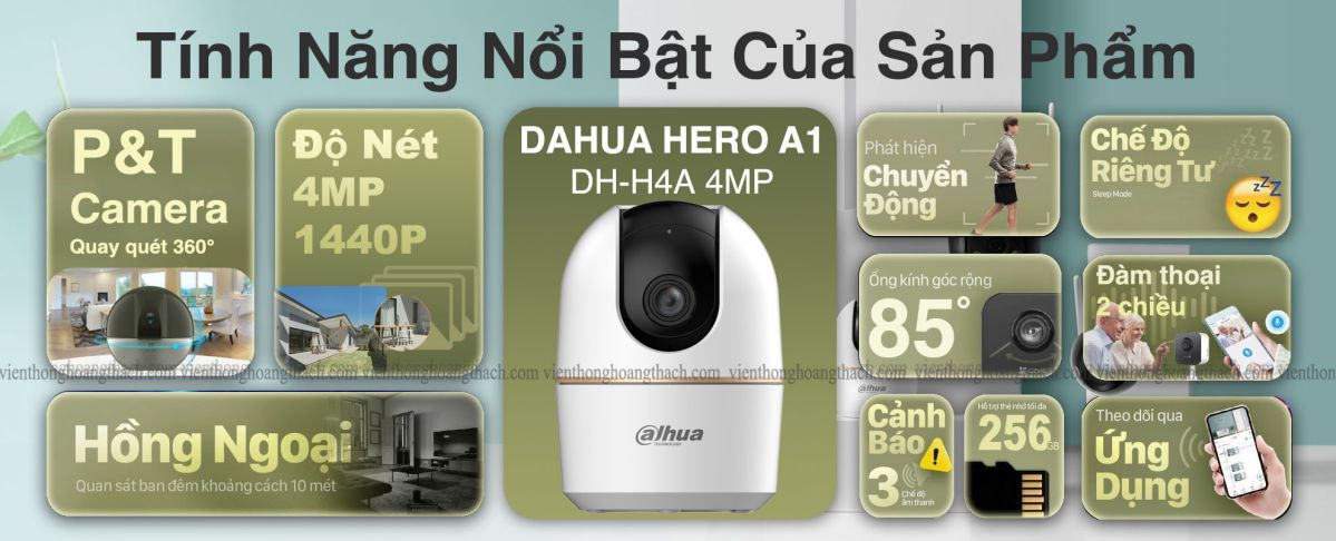 tính năng camera wifi dahua hero a1 H4AE 4MP
