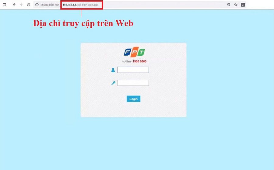 Đăng nhập Hub AC1000F của FPT