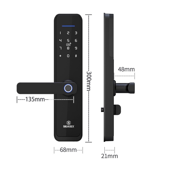 f33b-73 KHÓA CỬA VÂN TAY BLUETOOTH SEAKEY - F33B