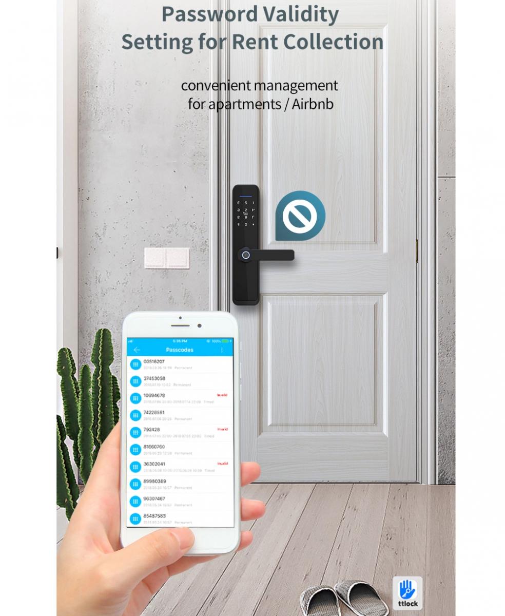 f33b-8 KHÓA CỬA VÂN TAY BLUETOOTH SEAKEY - F33B