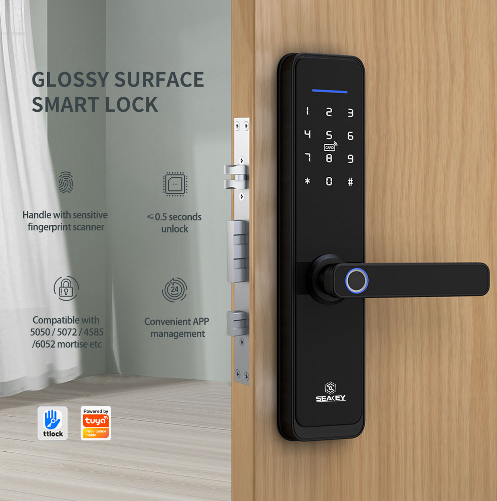 f33b KHÓA CỬA VÂN TAY BLUETOOTH SEAKEY - F33B