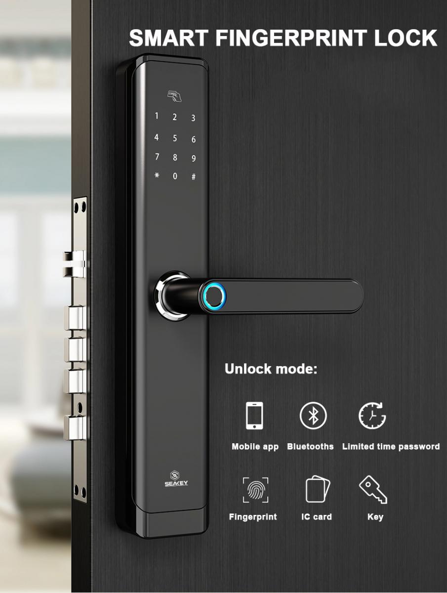 KHÓA CỬA VÂN TAY BLUETOOTH SEAKEY - F39B