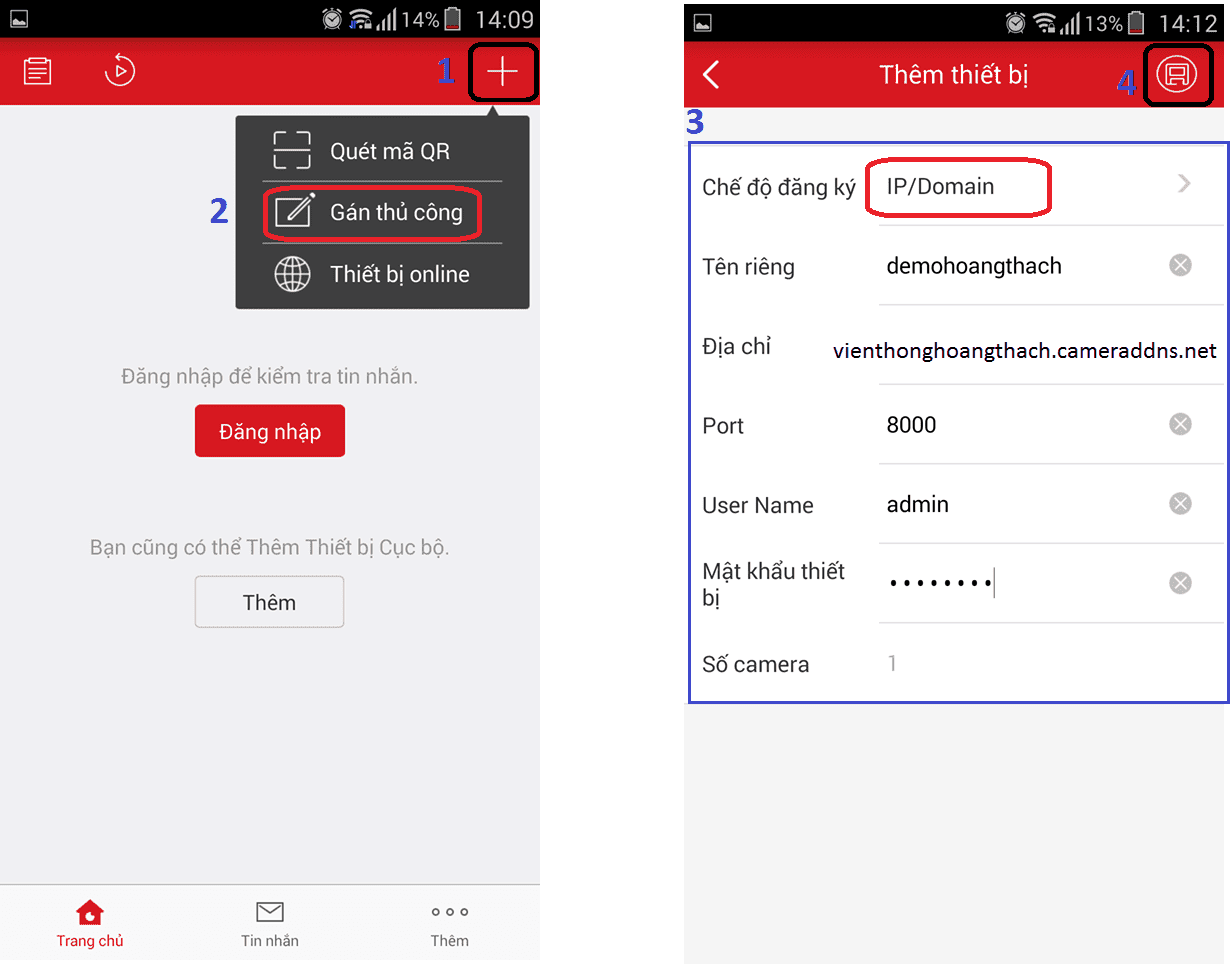 cài đặt cameraddns trên hikconnect