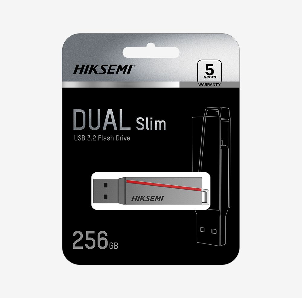 USB 3.2 DUAL SLIM HS-USB-E307C 128GB HIKSEMI Chính Hãng Giá Rẻ