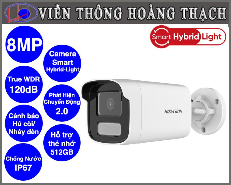 Camera IP DS-2CD1T83G2-LIUF/SL 8MP HIKVISION
