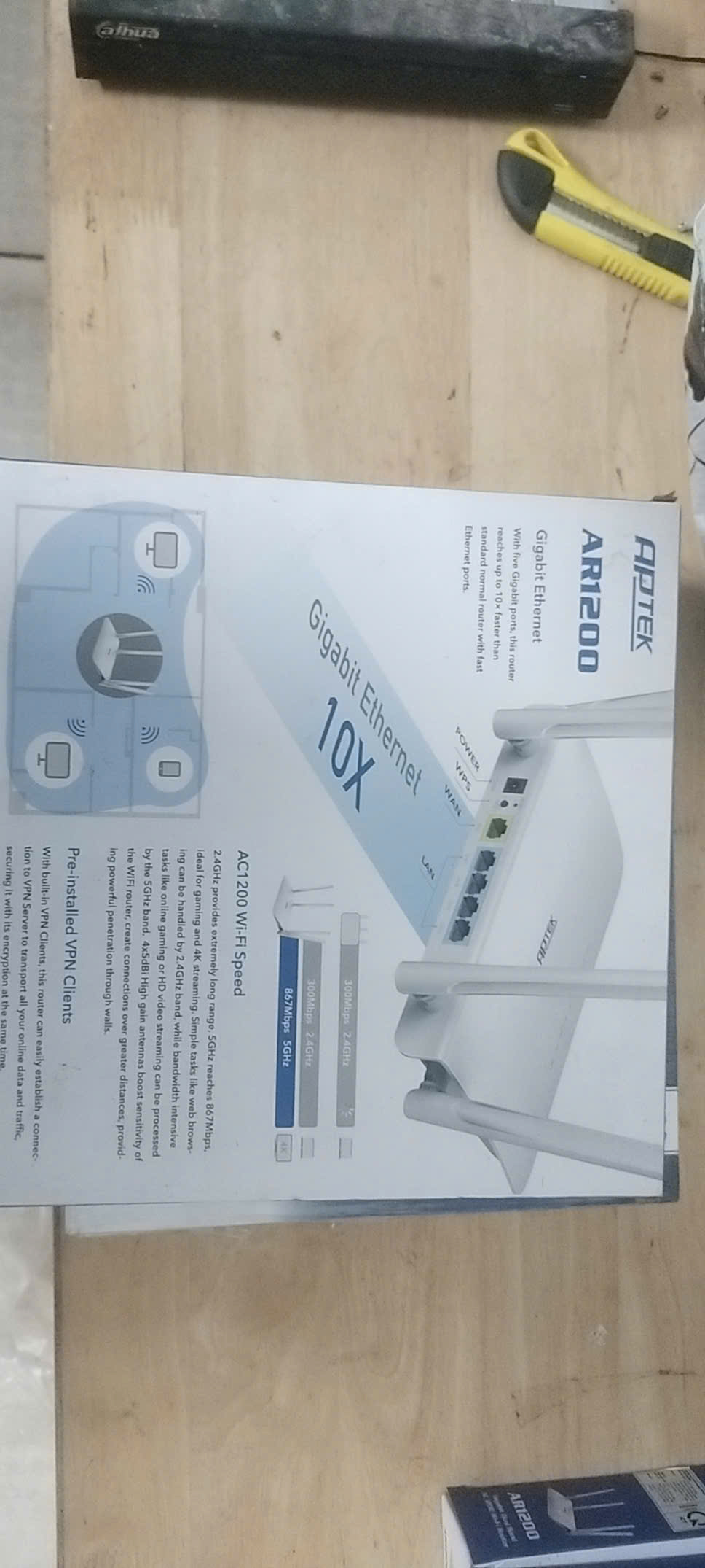 APTEK AR1200 Bộ Phát WiFi GiGa Thanh lý - Mới 100% - Ảnh 2